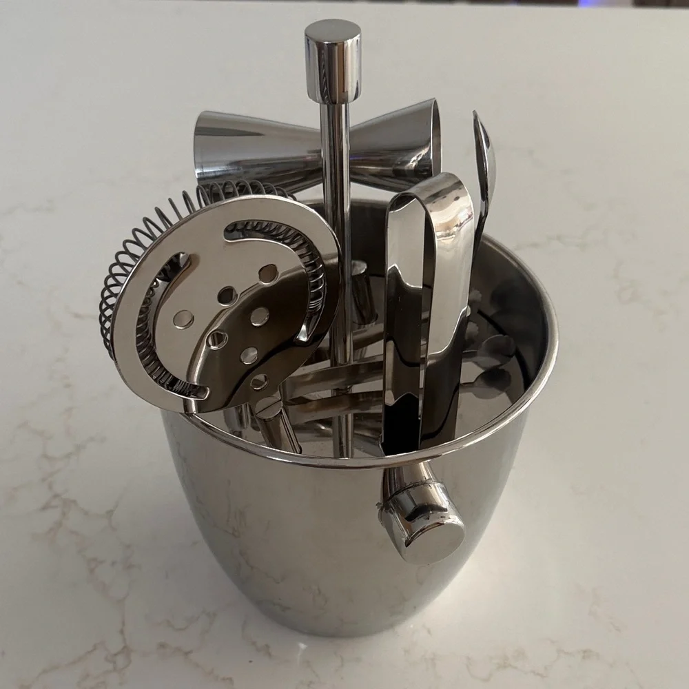 Crate & Barrel Stainless Steel Bar Tool Set